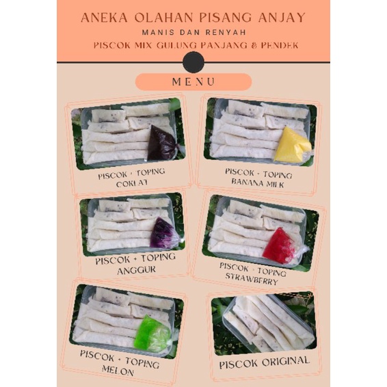 

Frozen Food Piscok (pisang coklat) Anjay Mix Gulung Panjang & Pendek