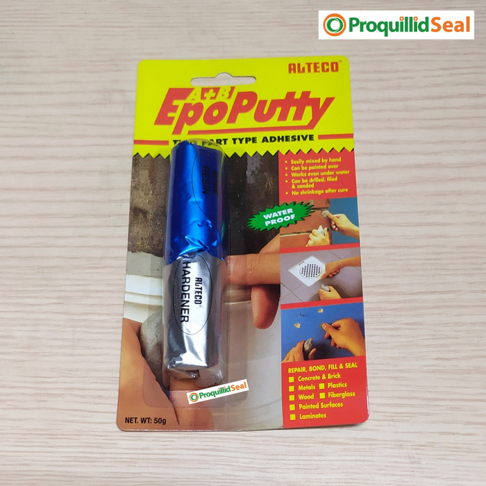 LEM DODOL PORTING EPOXY ALTECO EPO PUTTY SERBAGUNA RESIN+HARDENER 50G