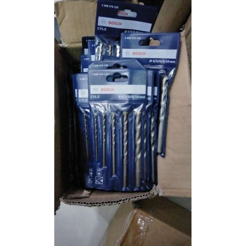 PROMO Mata Bor Beton Set (5 Pcs) BOSCH 4,5,6,8,10 CYL-2 Masonry Drill 155 kualitas terbaik murah