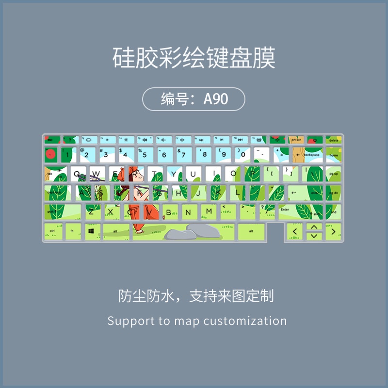 Film Pelindung Keyboard Laptop Bahan Silikon Motif Kartun Untuk HP ENVY 13 13-ay 13-ba 13-bd ENVY X360 Specter X360 13 Inch