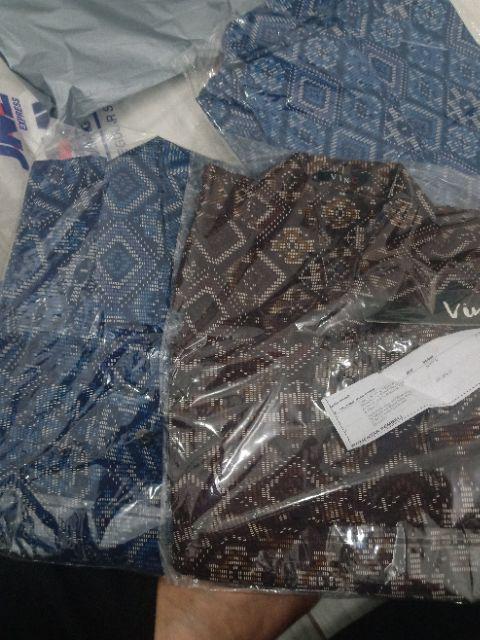 Oppa Style Shop Kemeja Batik Diamond Lengan Panjang Slim Fit Kantor Batik Songket