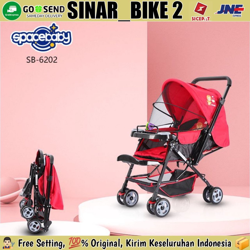 Baby Stroller Spacebaby SB-6202 Reversible Kereta Dorong Anak Bayi