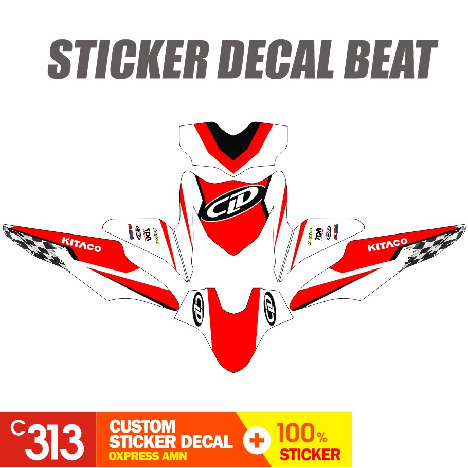 Stiker Striping Honda BEAT Custom Sticker (2)