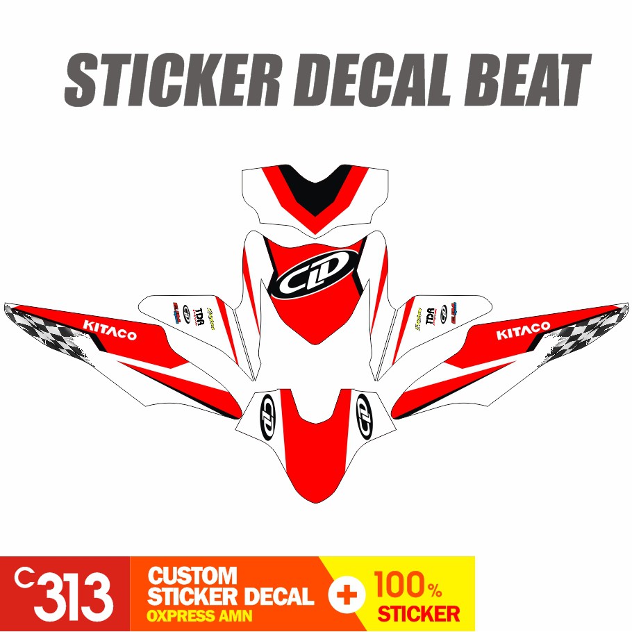 Stiker Striping Honda BEAT Custom Sticker (2)