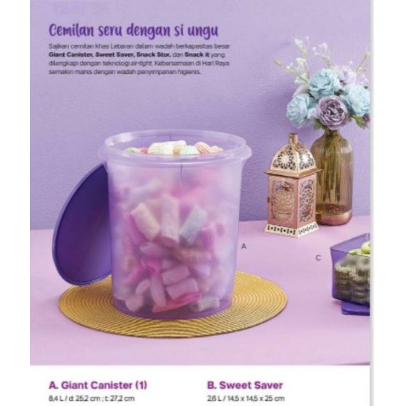 Free ONGKIR  GIANT CANISTER Uk. 8,4 Liter. Toples jumbo tupperware