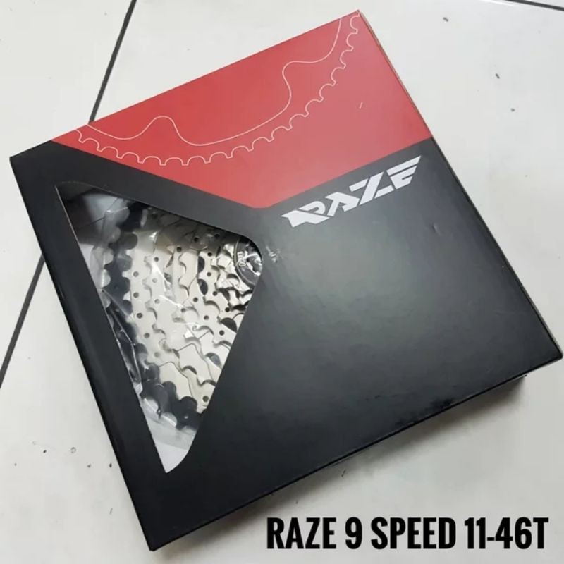 GIR SPROCKET CASSETTE SEPEDA RAZE 9 SPEED 11T - 46T ATAU 11 - 46