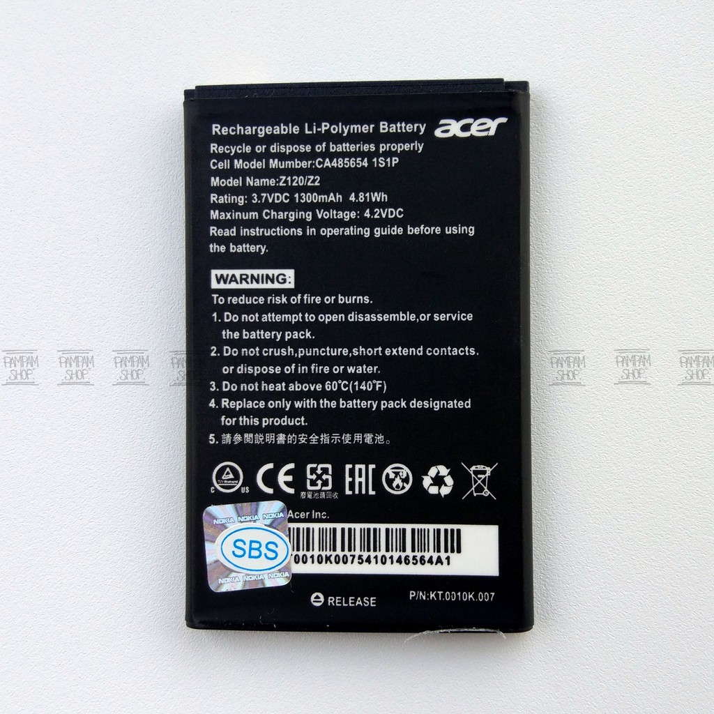 Baterai Acer Liquid Z2 Z110 Z120 Original OEM Batre Battery Batrai HP Ori