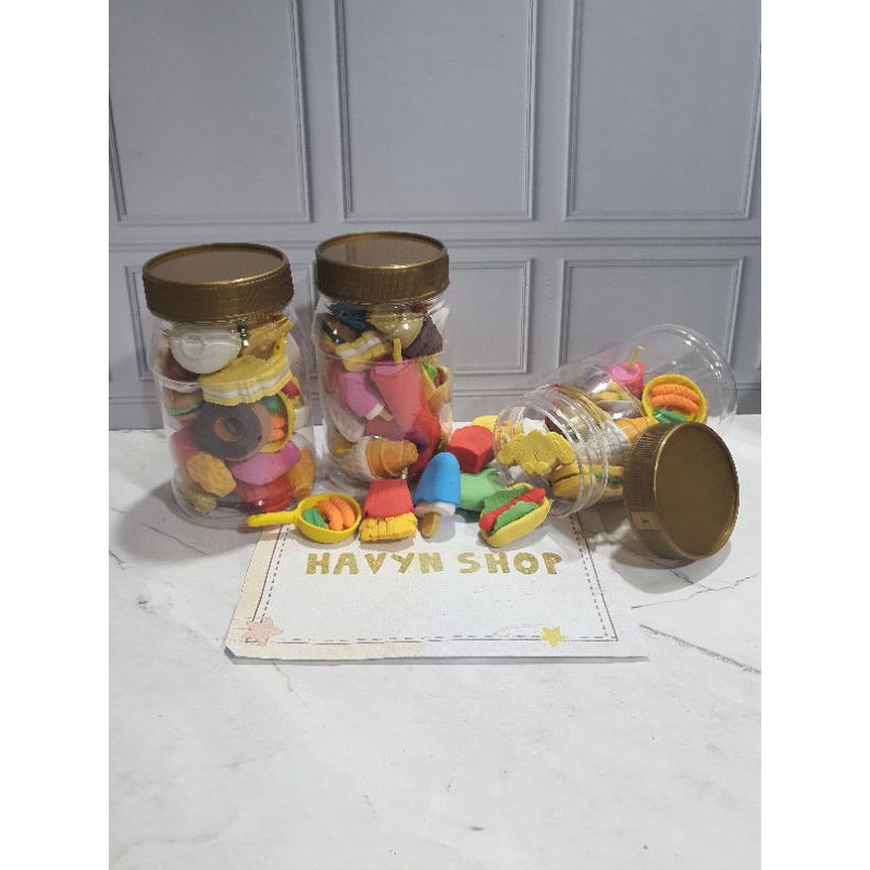 Stip/hapusan/penghapus murah lucu dalam TOPLES-Makanan MIX