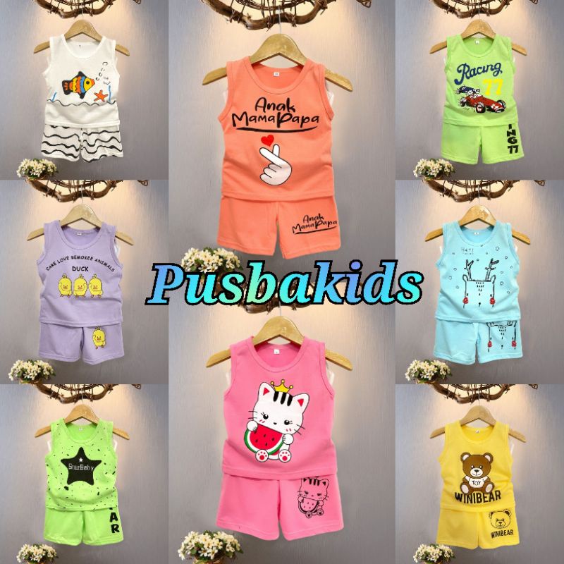 SETELAN SINGLET BAYI DAN ANAK PEREMPUAN/LAKI LAKI USIA O - 4 TAHUN