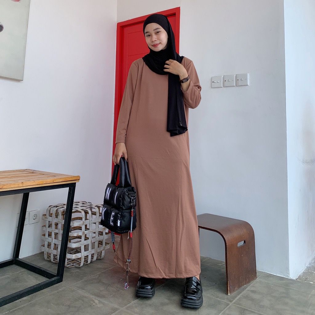 1KG MUAT 4PCS | MALIKA DRESS JERSEY BALON INNER DRESS LENGAN PANJANG HITS OOTD SELEBGRAM FASHION WANITA TERBEST SELLER