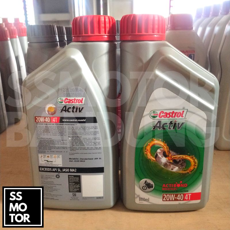Oli Castrol Active 800 ml 20w 40 Bebek Sport Original