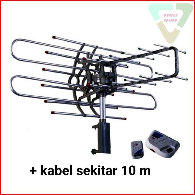 Antena Tv Remot rotasi 850 Kabel + Booster remote spt sanex