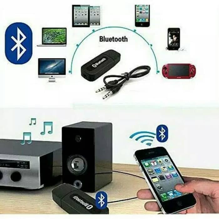 USB Bluetooth Receiver Audio Musik Adapter Jack 3.5mm Cable Kabel AUX Aksesoris Handphone Hp GALLERYONE gallery one