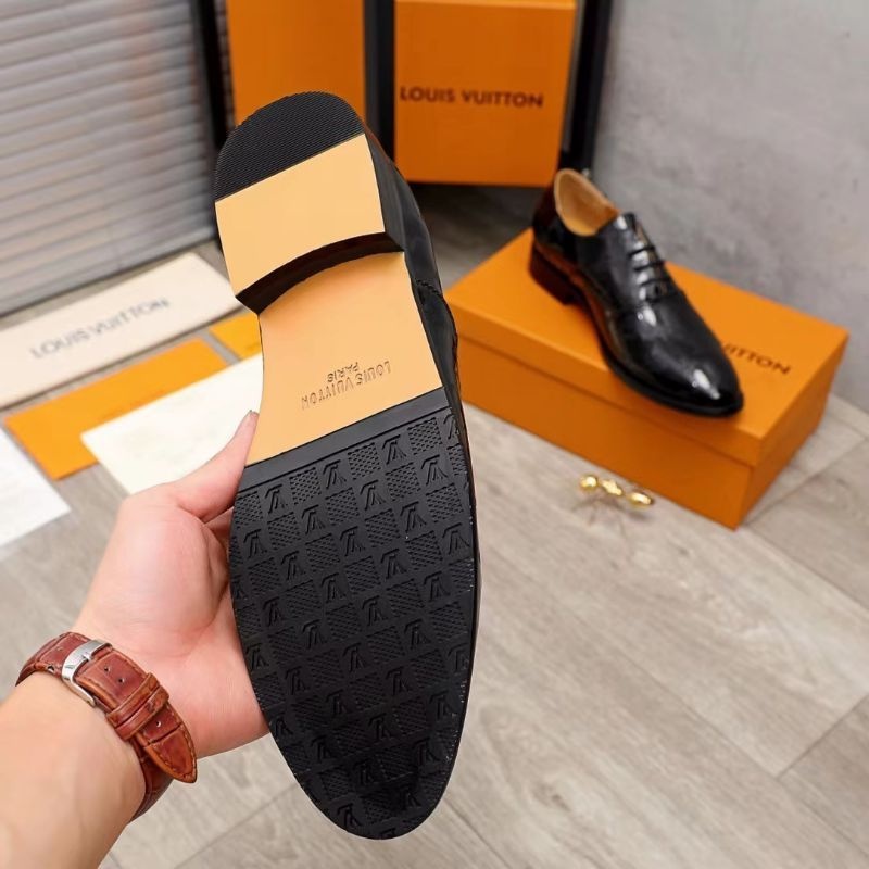 sepatu pria lv pantofel formal mirror shoes lou is vuitton cowok resmi hitam