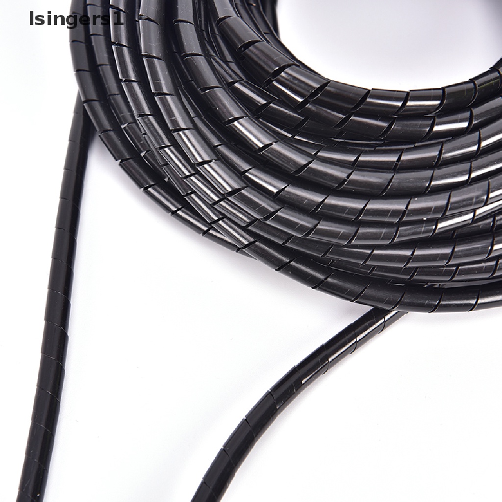 (lsingers1) Tabung Spiral Pembungkus Kabel Diameter Luar 6mm Panjang 17M Bahan PE Polyethylene