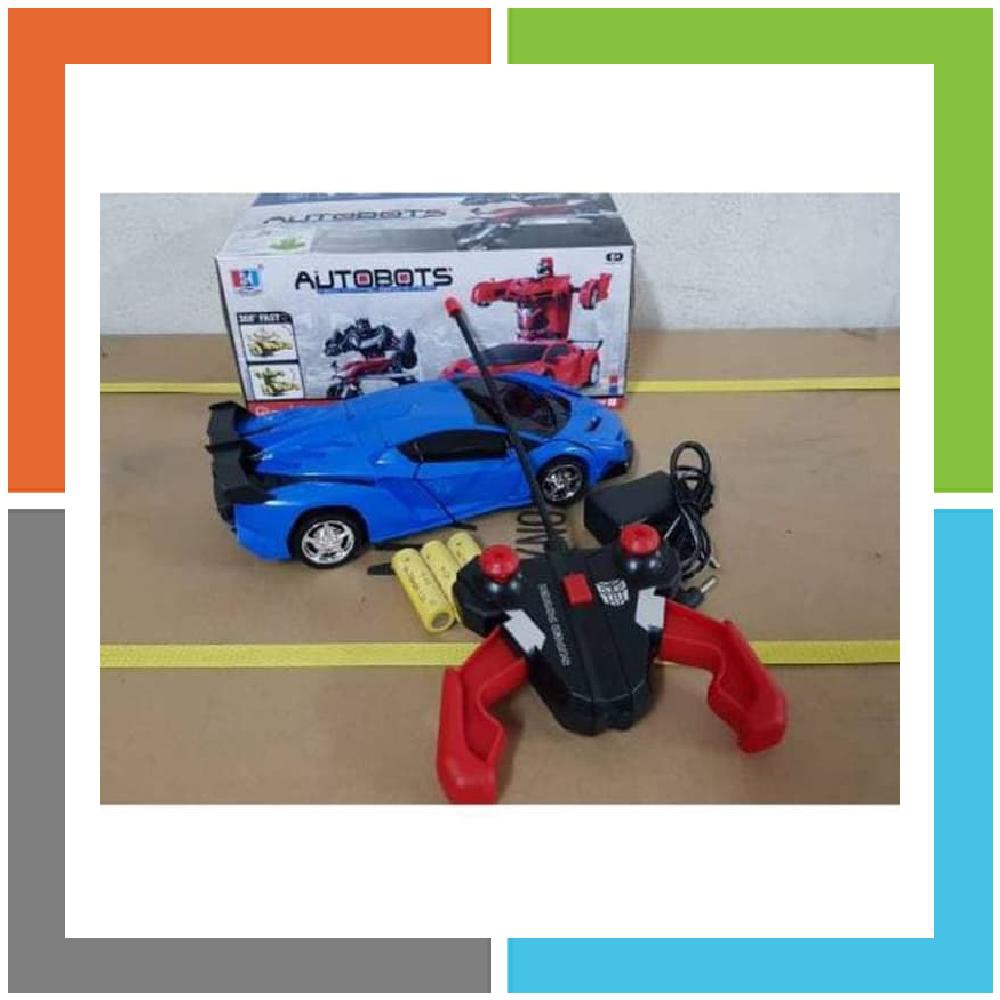 Rc mobil lamborghini bisa berubah jadi robot free baterai n charger