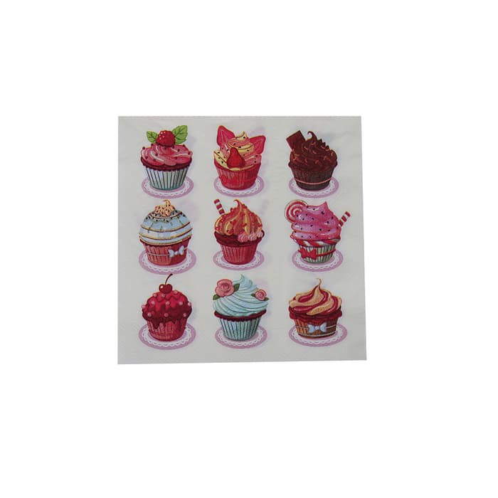 Decoupage Napkin - Tissue Decoupage 2Ply KC_6 Cupcake