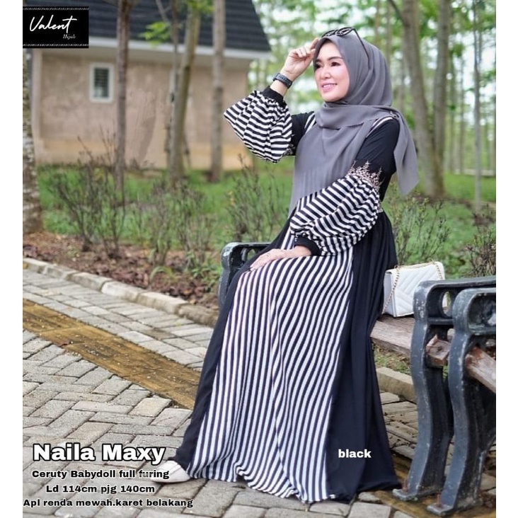 naila maxy by valent /Fashion wanita /baju lebaran 2022