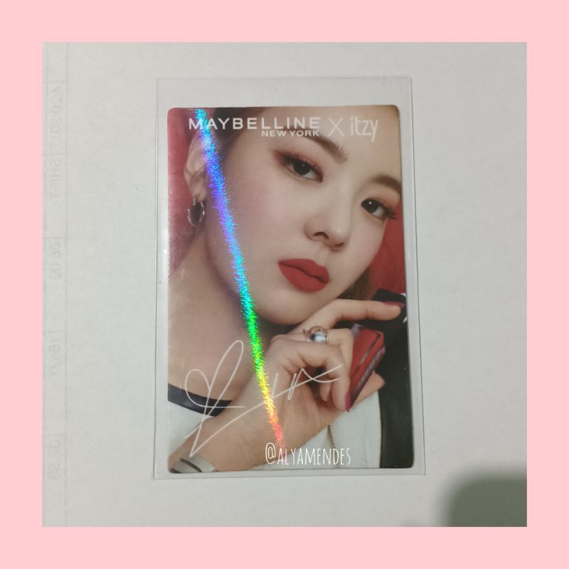 Photocard Maybelline X ITZY | PC ITZY Yuna Lia