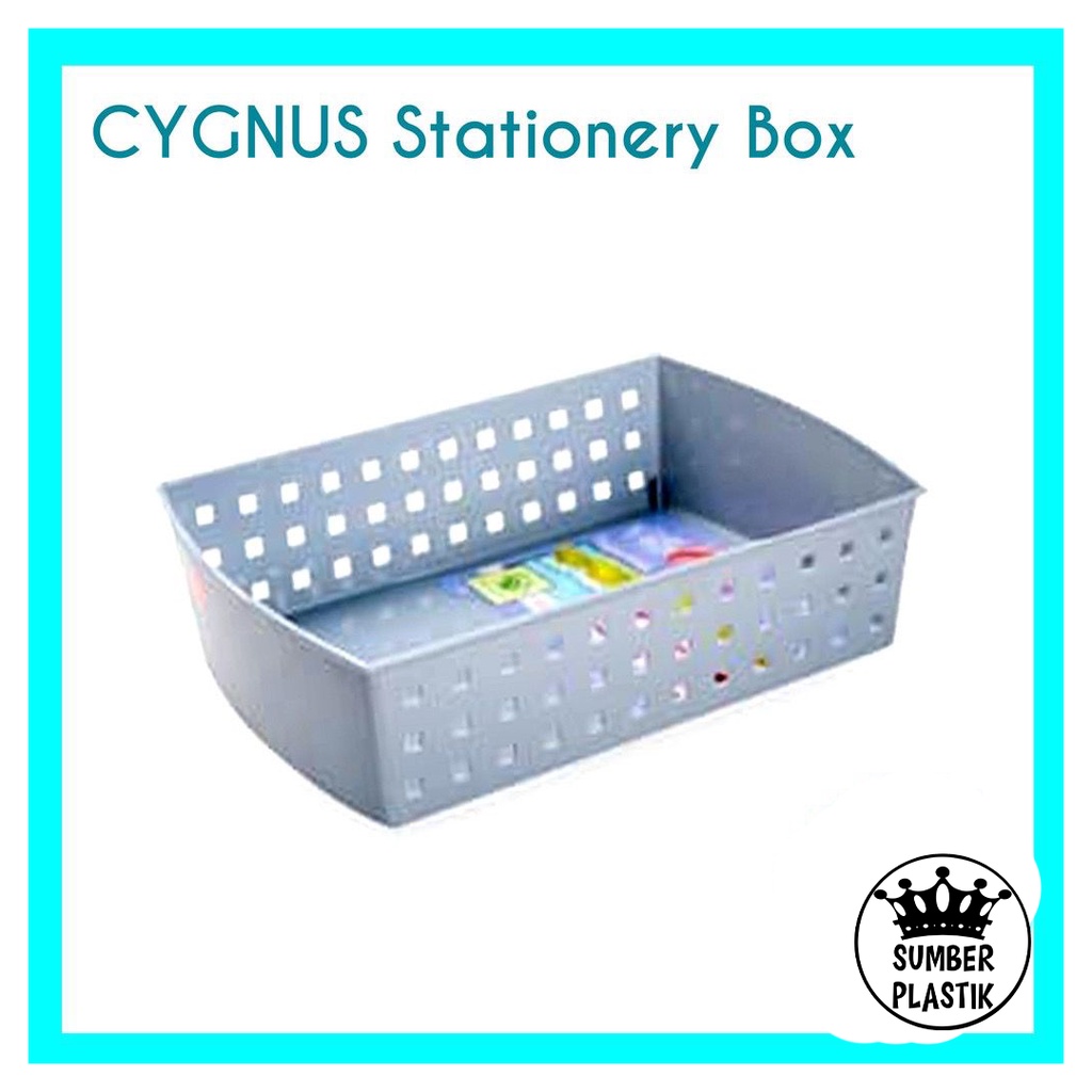 Keranjang Box Serbaguna Tempat Kertas CYGNUS Stationery Green leaf 1322