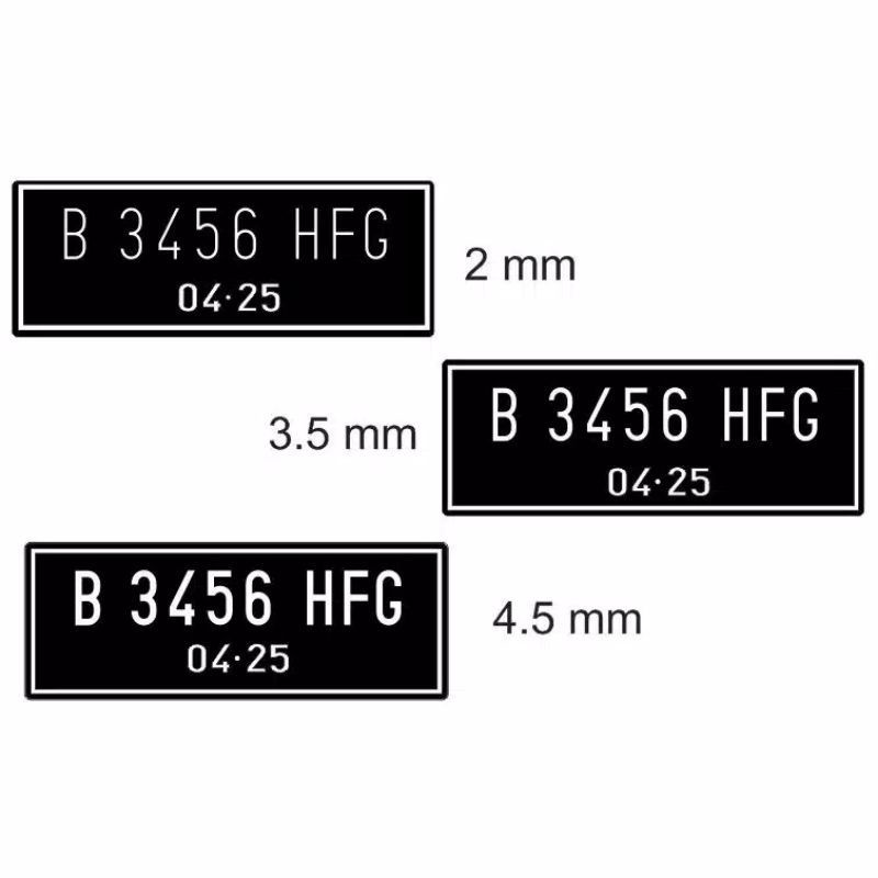 STIKER CUTING PLAT NOMER NOMOR MOTOR DAN MOBIL