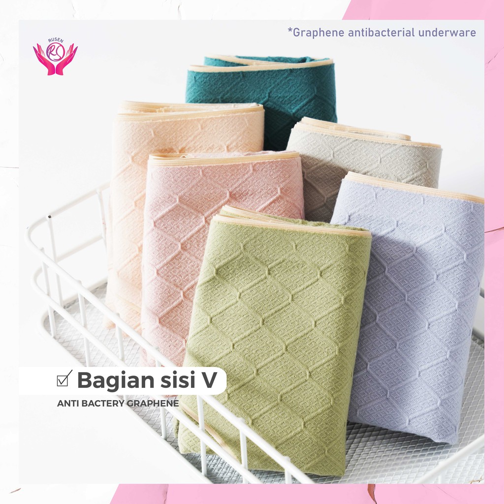 Celana dalam wanita antibakteri GRAPHENE katun high quality terbaru