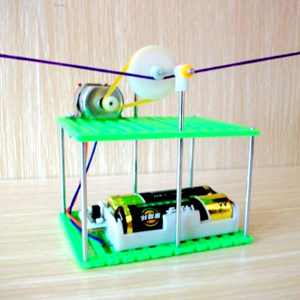 Toys & Games Science & Nature Electric Cable Car Toy Puzzle Assembly