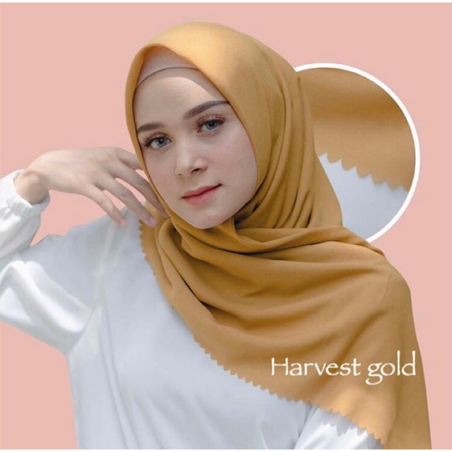 Bella Square Laser Cut Jilbab Segiempat Polycotton Laser