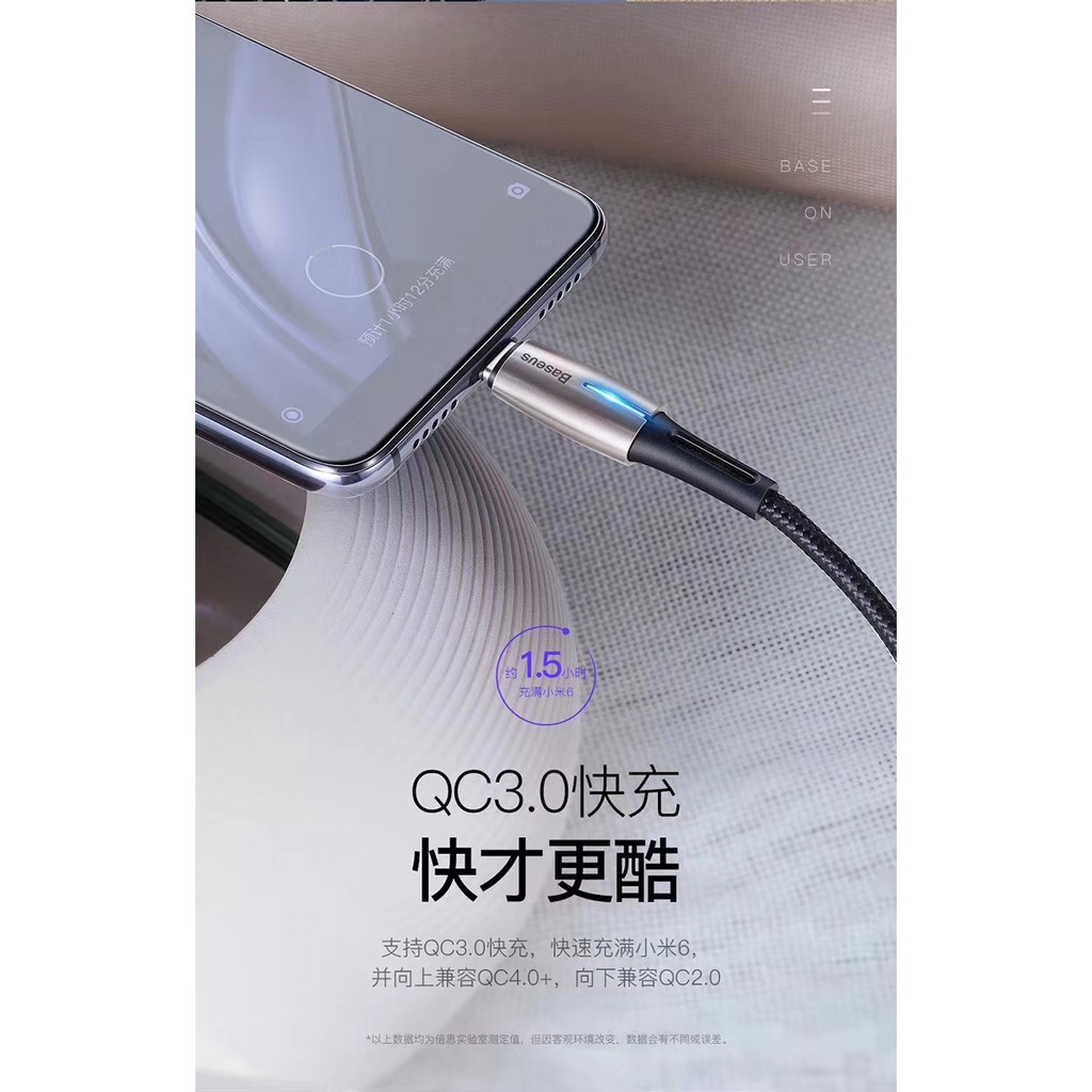 Baseus Water Drop-Shaped Lamp Cable Type-C to Type-C PD 60W 1M Original