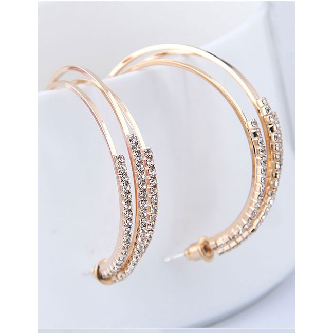 LRC Anting Tusuk Fashion Diamond Stud Earrings A5798X