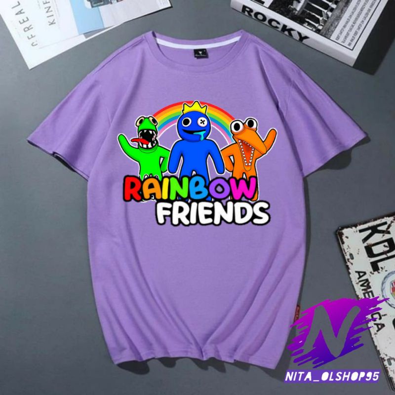 kaos anak rainbow friends baju kaos atasan anak lucu rainbow friend terlaris