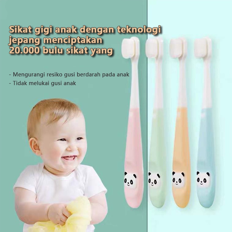 HIPPO LAND Sikat Gigi Bayi / Anak Bulu Halus Lembut Training Tooth Brush Karakter Panda 280