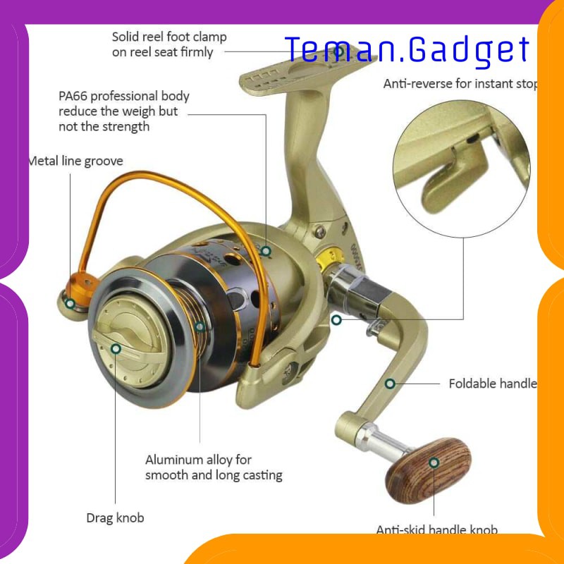 TG-IF193 YUMOSHI JX2000 REEL PANCING SPINNING 12 BALL BEARING 5.5:1