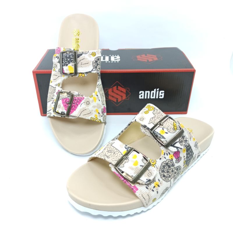 Sendal Birken Wanita Sandal Selop Flip Flop Sandals Andis AF03