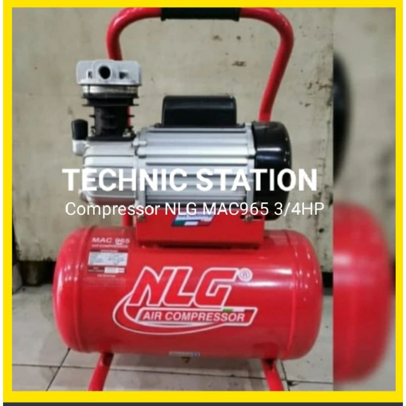 NLG Kompresor Listrik Portable Compressor MAC965 3/4HP Tank 9,5 L