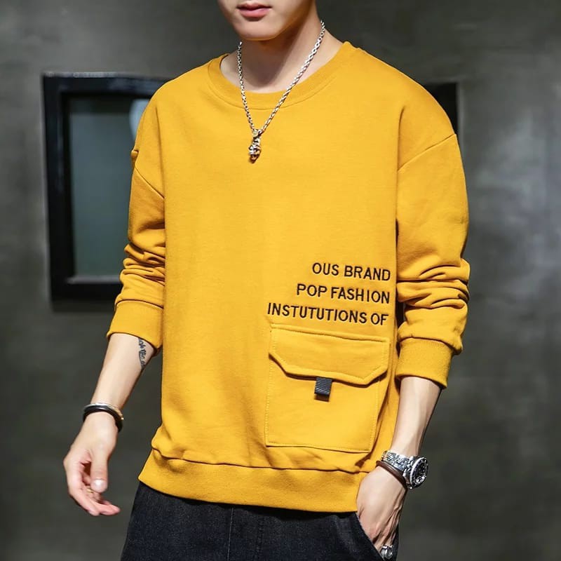 Baju Kaos Sweater Lengan Kaos Panjang Pria Marco