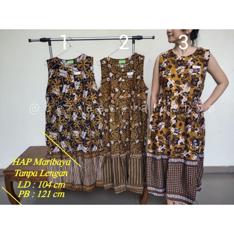 DASTER HAP MARIBAYA TANPA LENGAN KUTUNGAN KUTUNG PUTUNGAN