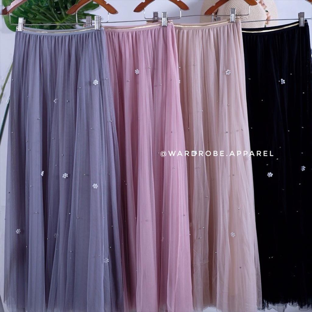 Rok tutu 4 layer + mutiara premium bangkok bkk / rok tutu mutiara import