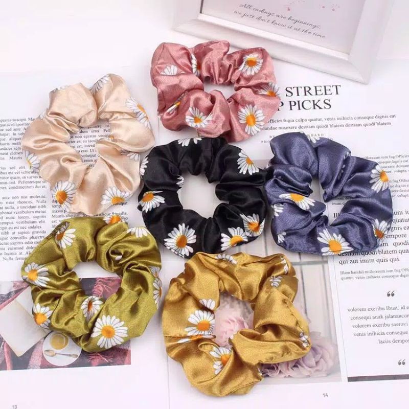 IKAT RAMBUT SCRUNCHIE DAISY MODEL KOREA