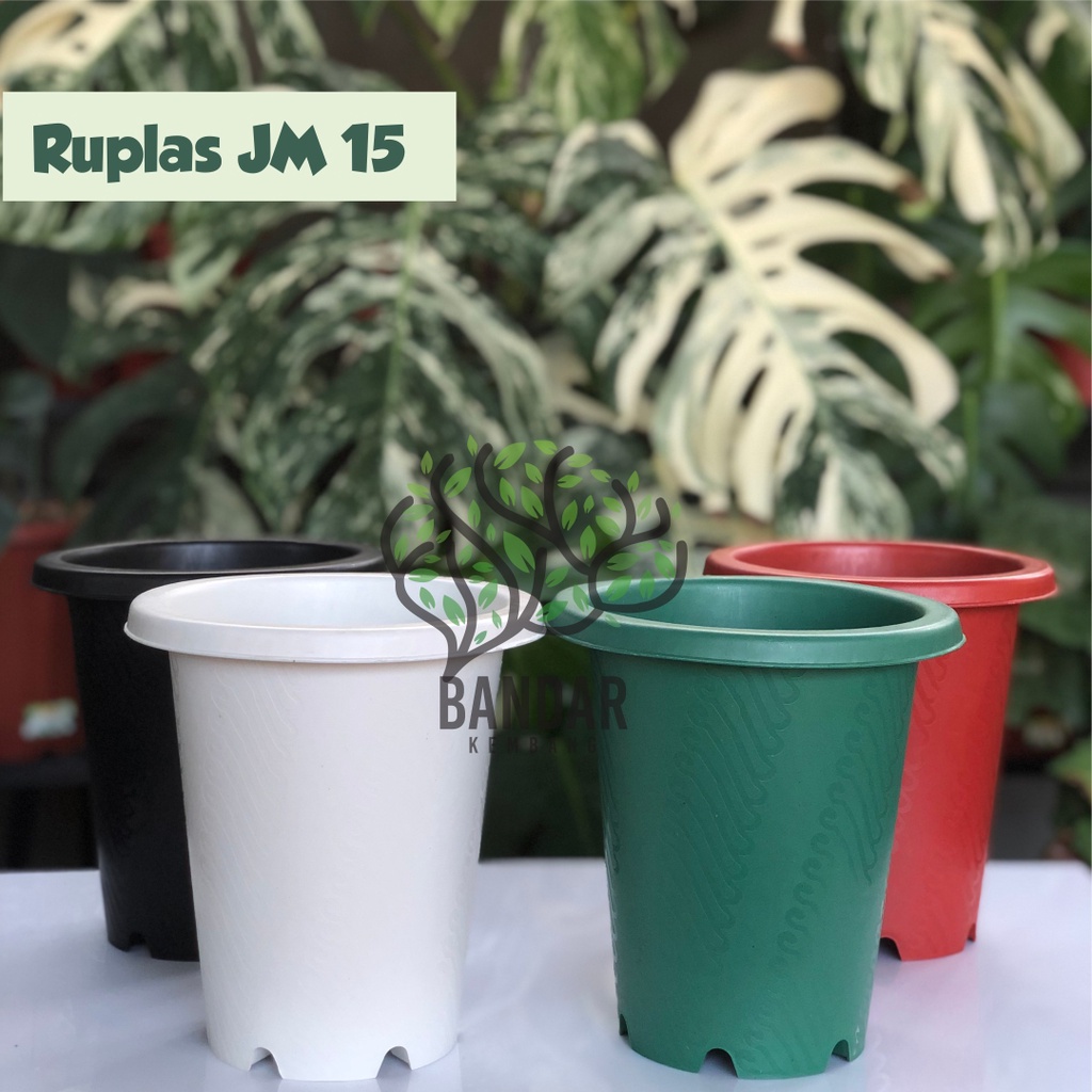 JM RUBY ASTOR BATIK 15 Pot Bunga Bulat Tinggi Mirip Yogap 15 Bagus Murah - Pot Ruplas 15 Pot Tinggi 