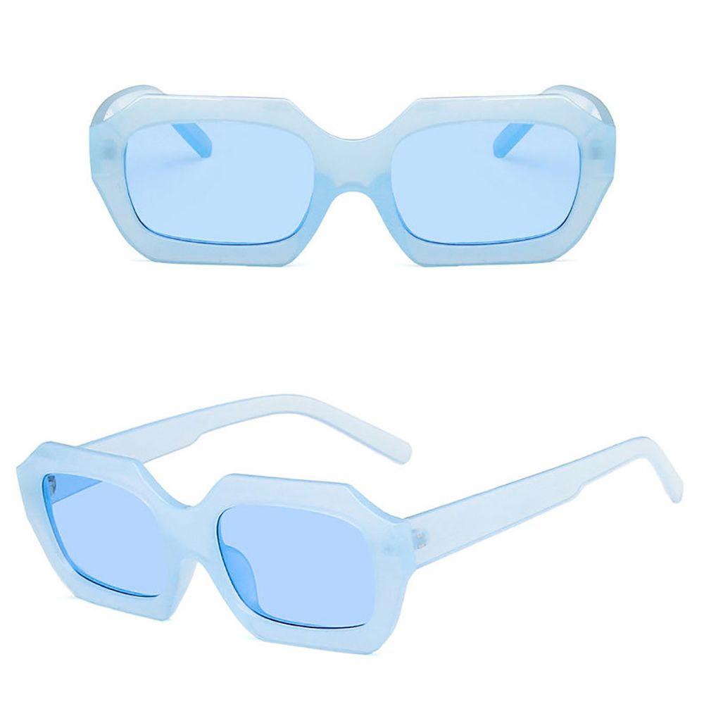 Mxbeauty Kacamata Poligon Geometris Sederhana Kaca Mata Anti Radiasi Untuk Wanita UV Protection Protection Glasses Candy Color Irregular Male Female Eyewear Women Glasses