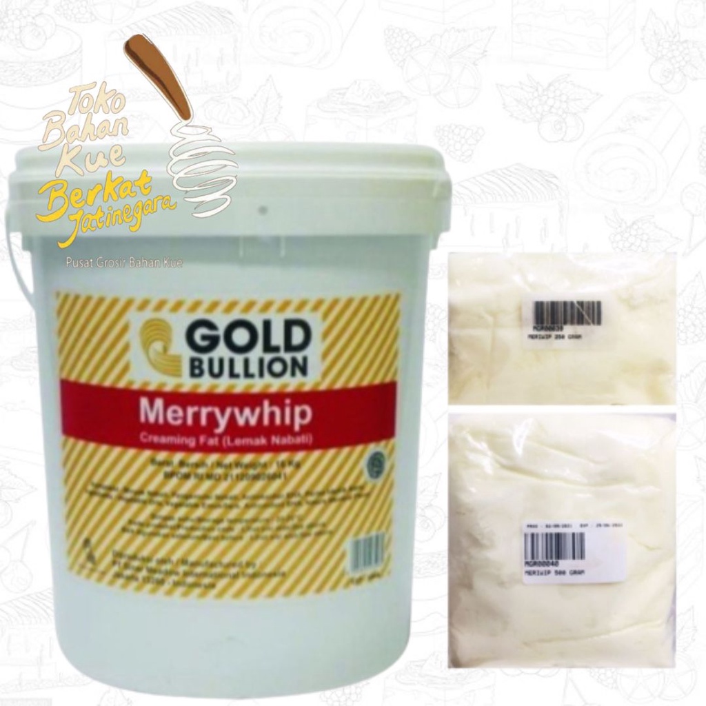 

MENTEGA PUTIH GOLD BULLION MERRYWHIP 500 GR / MERRYWHIP SHORTENING