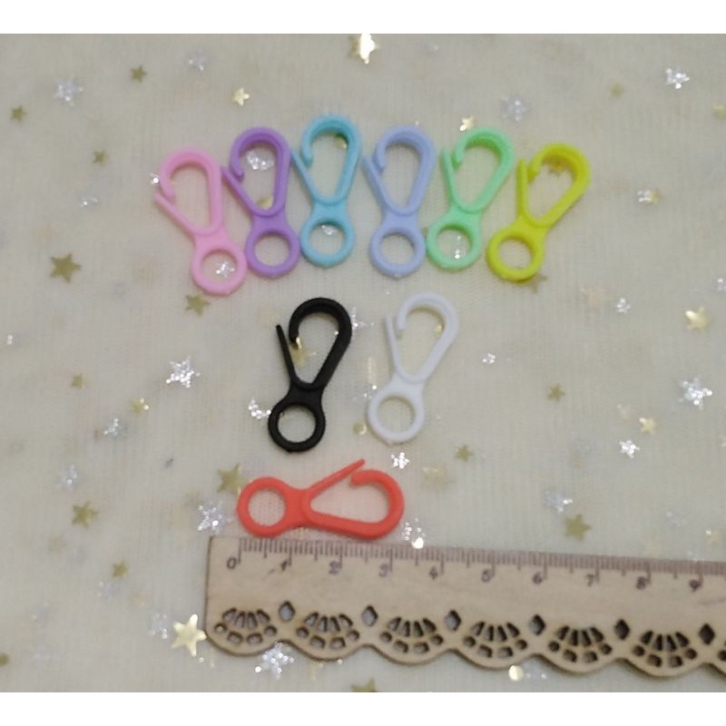 Kait udang plastik kalung masker strap 3 cm per 10 pcs