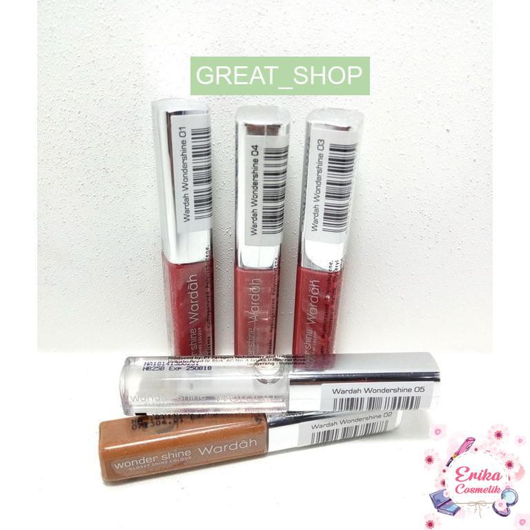 Wardah Wonder Shine Lip Gloss Cair 5 Warna