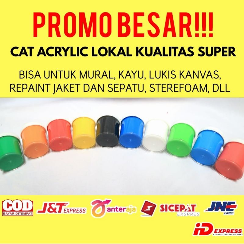 

Cat Akrilik Lukis Kanvas Mural - Cat Serbaguna Repaint Jaket Sepatu Acrylic Paint 20ml
