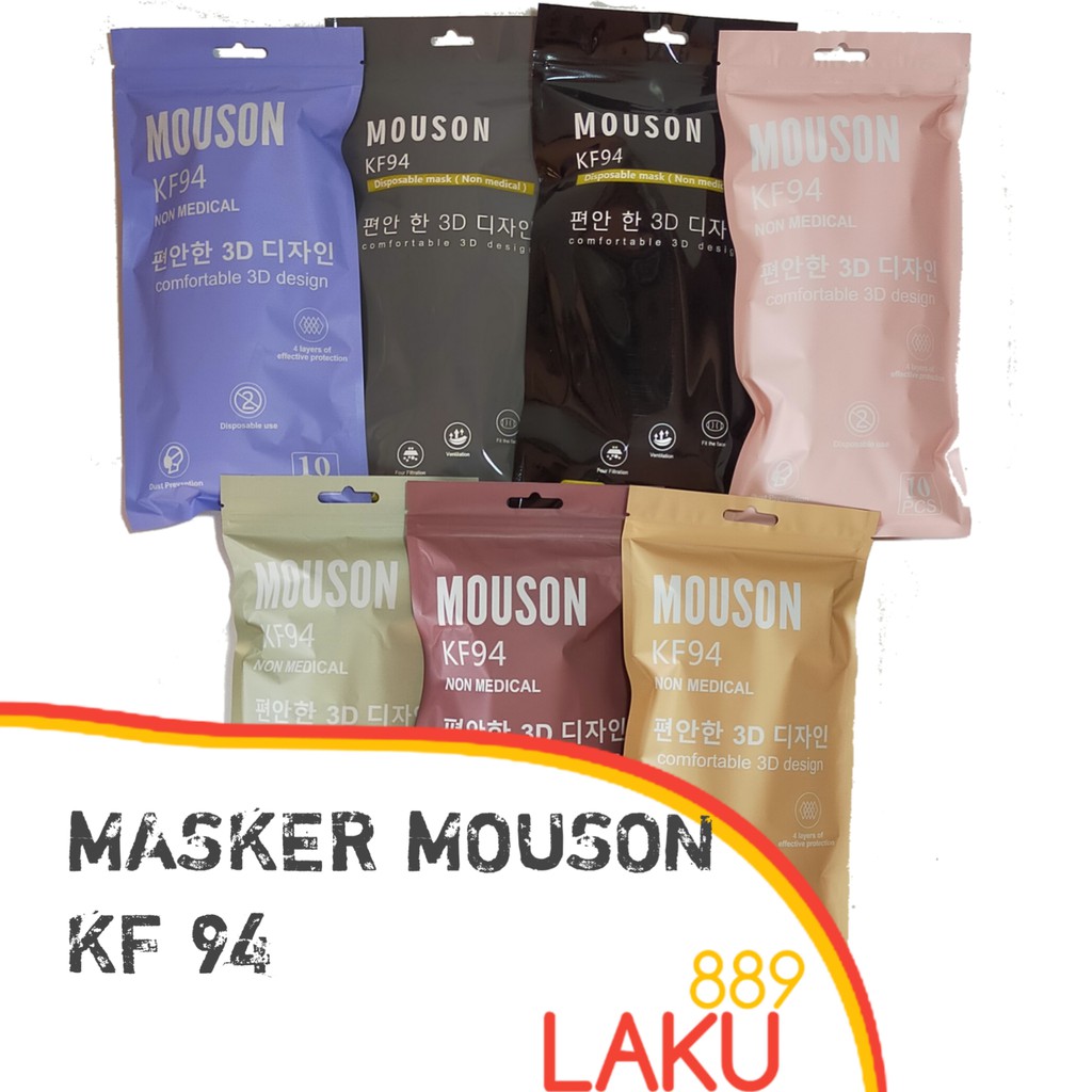 MASKER MOUSON KF94 10PCS/BUNGKUS 4PLY