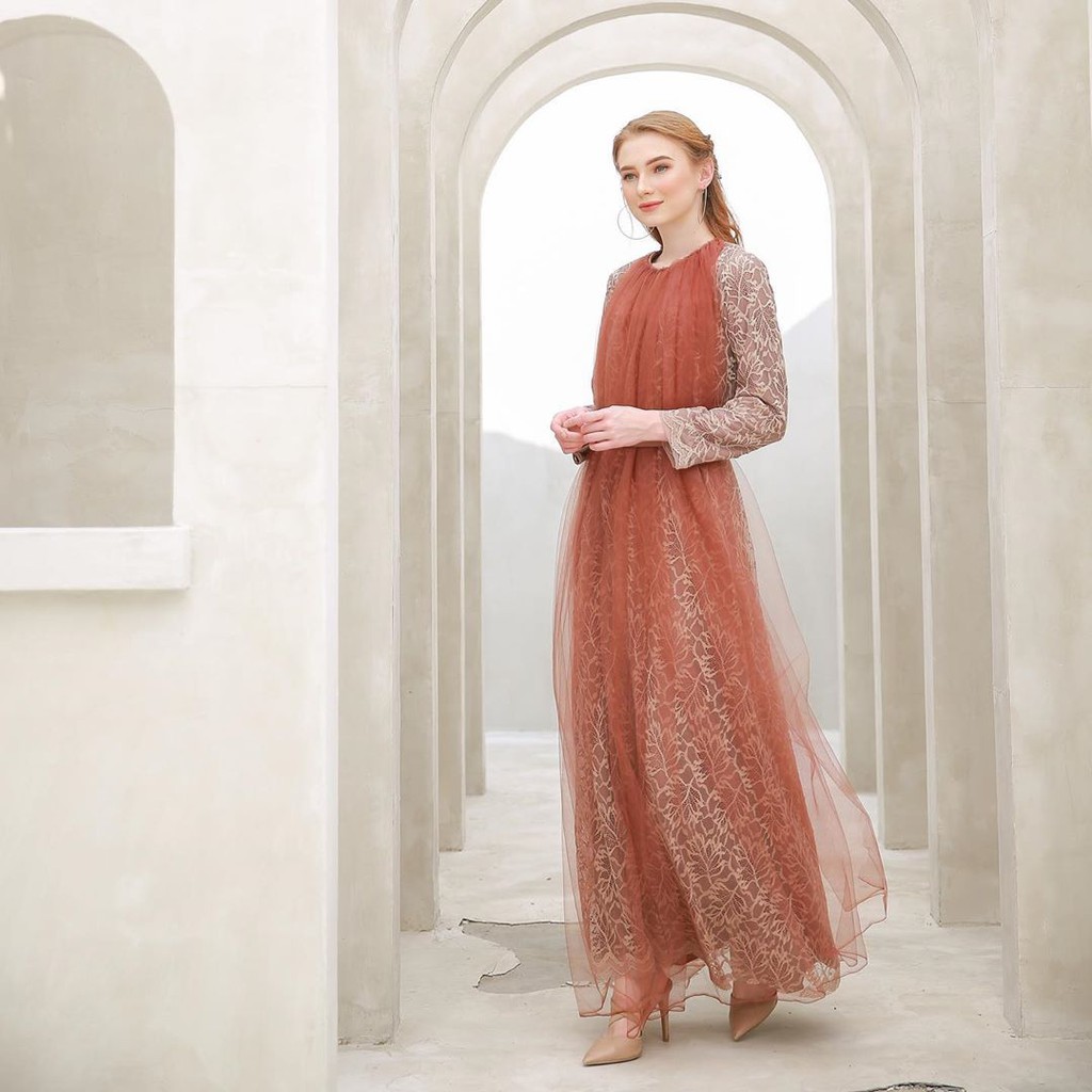 Dealova Indonesia - Zazzu Dress In Mocca Brown