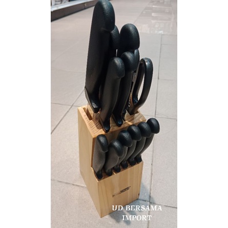 Set 13Pcs Pisau Dapur Aksesoris Dapur Knife Block Set KRISHOME