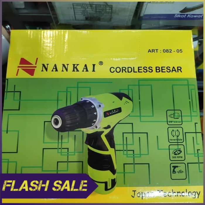 Mesin Bor Baterai Cordless Drill Nankai 12V