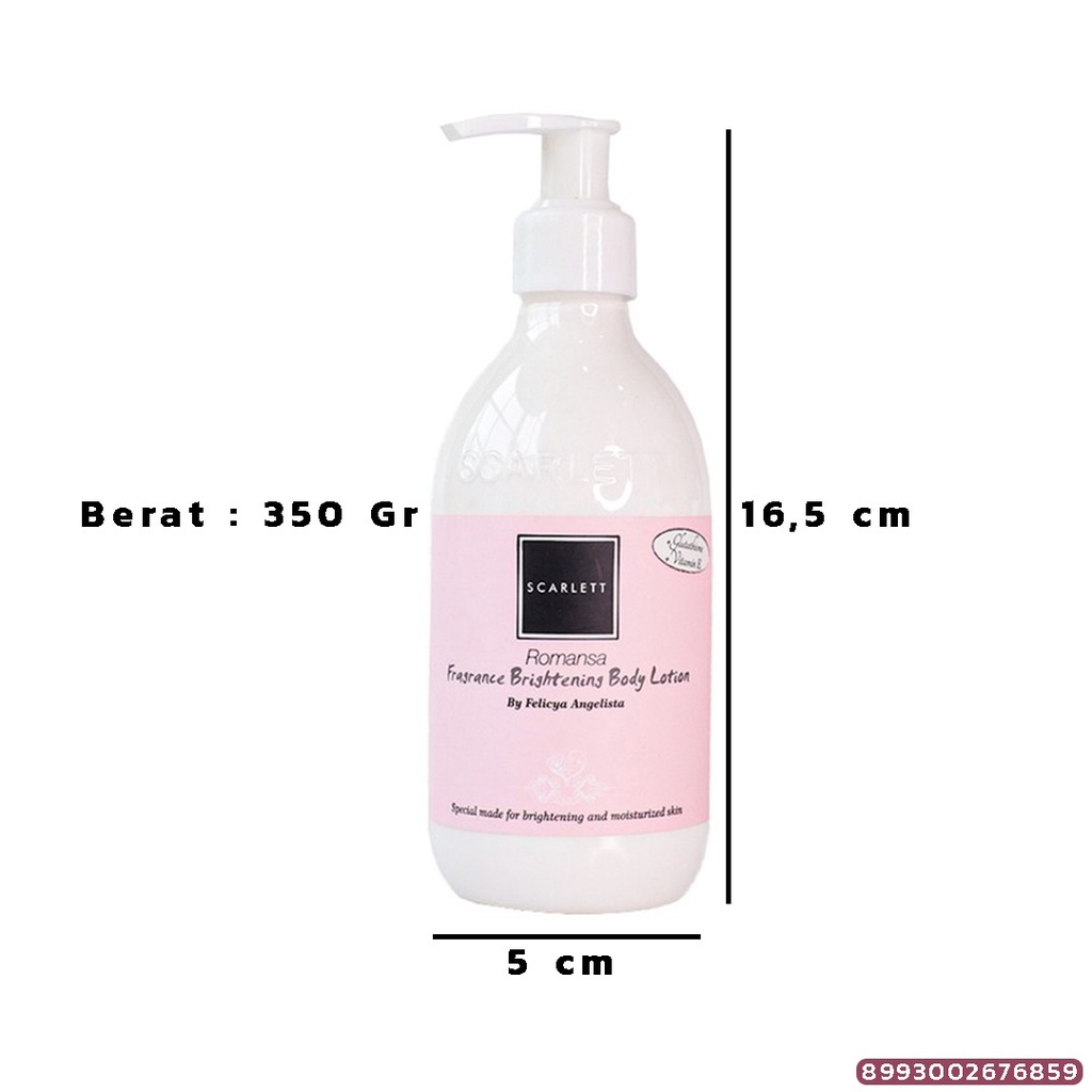 SCARLETT WHITENING BODY LATION ROMANSA hand and body lotion original